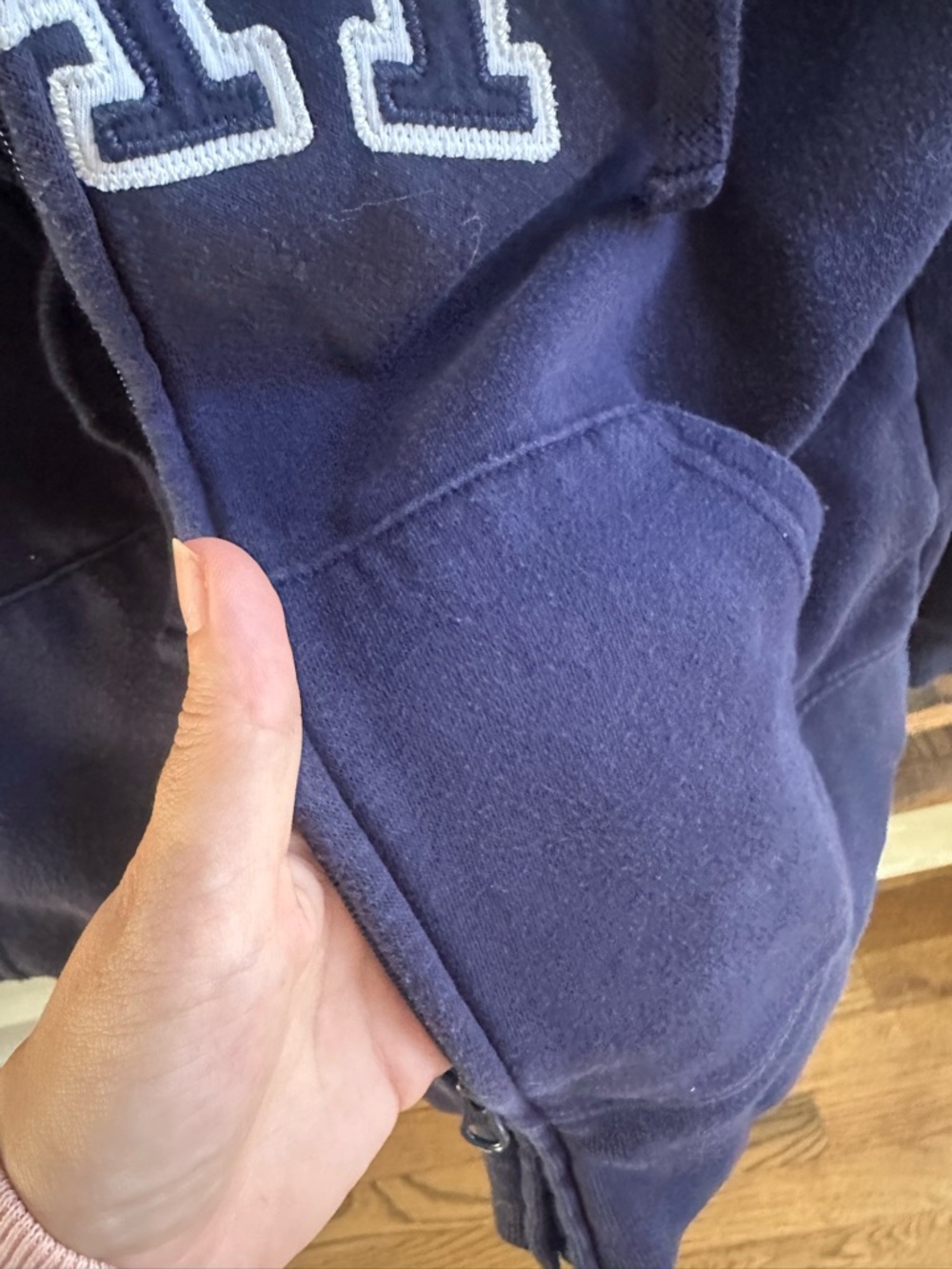 GAP Sweat Set Navy Blue Full-Zip Hoodie & Wide Sweat Pants - Picture 9 of 12